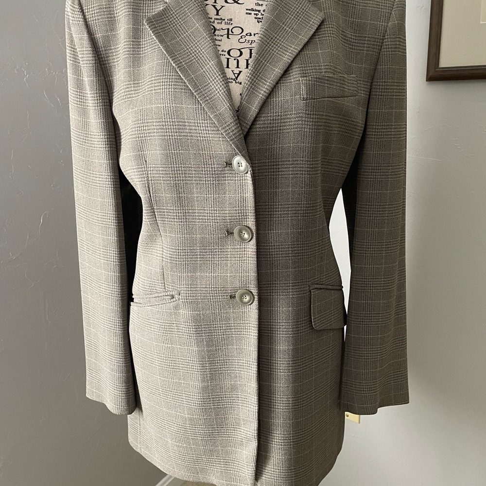 Jones New York Classic Plaid Blazer